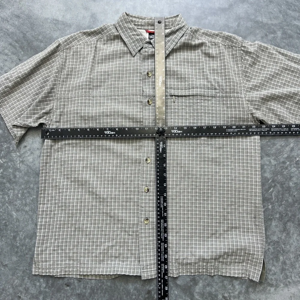 The North Face Shirt Adult Extra Medium Blue Plaid Outdoors Camping Hiking Mens